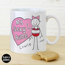 Personalised Purple Ronnie Sexy Babe Mug