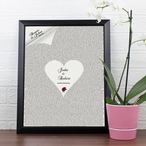 Personalised Romeo & Juliet Poster Frame