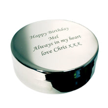 Personalised Round Trinket Box