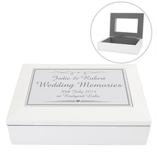 Personalised Silver Elegant Wooden Jewellery Box