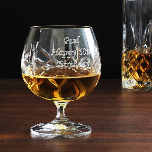 Personalised Crystal Small Brandy Glass